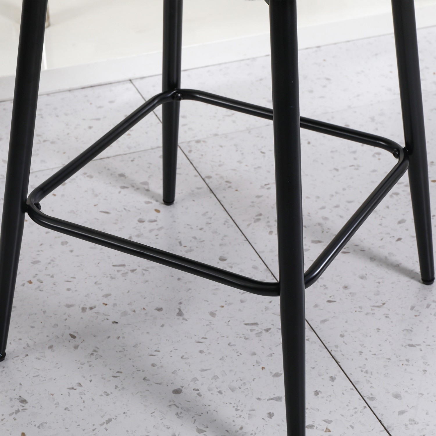 Set of 2 Swivel Upholstered Bar Stools Counter Height Bar Chairs Kitchen Chair