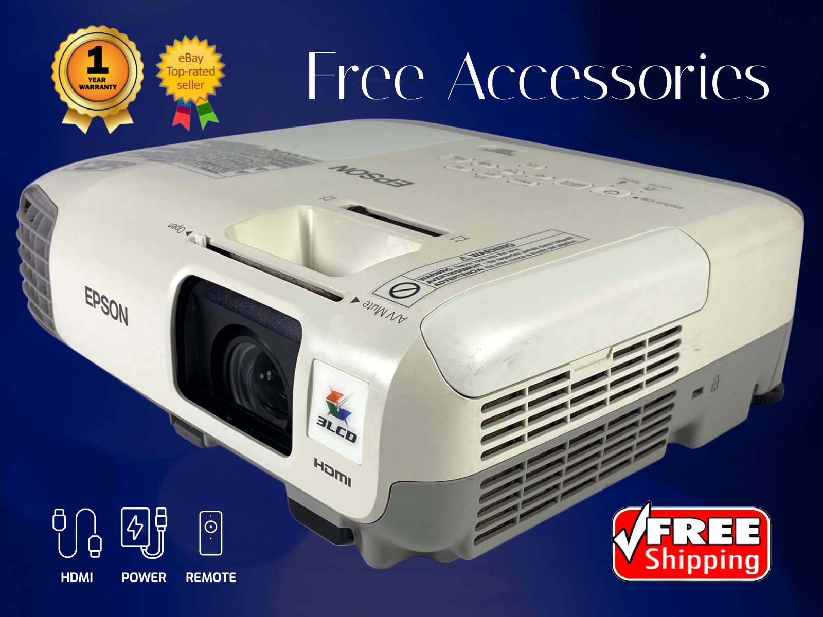 High Contrast 3LCD Projector for Corporate Briefings 2700 Lumens HDMI Easy Setup