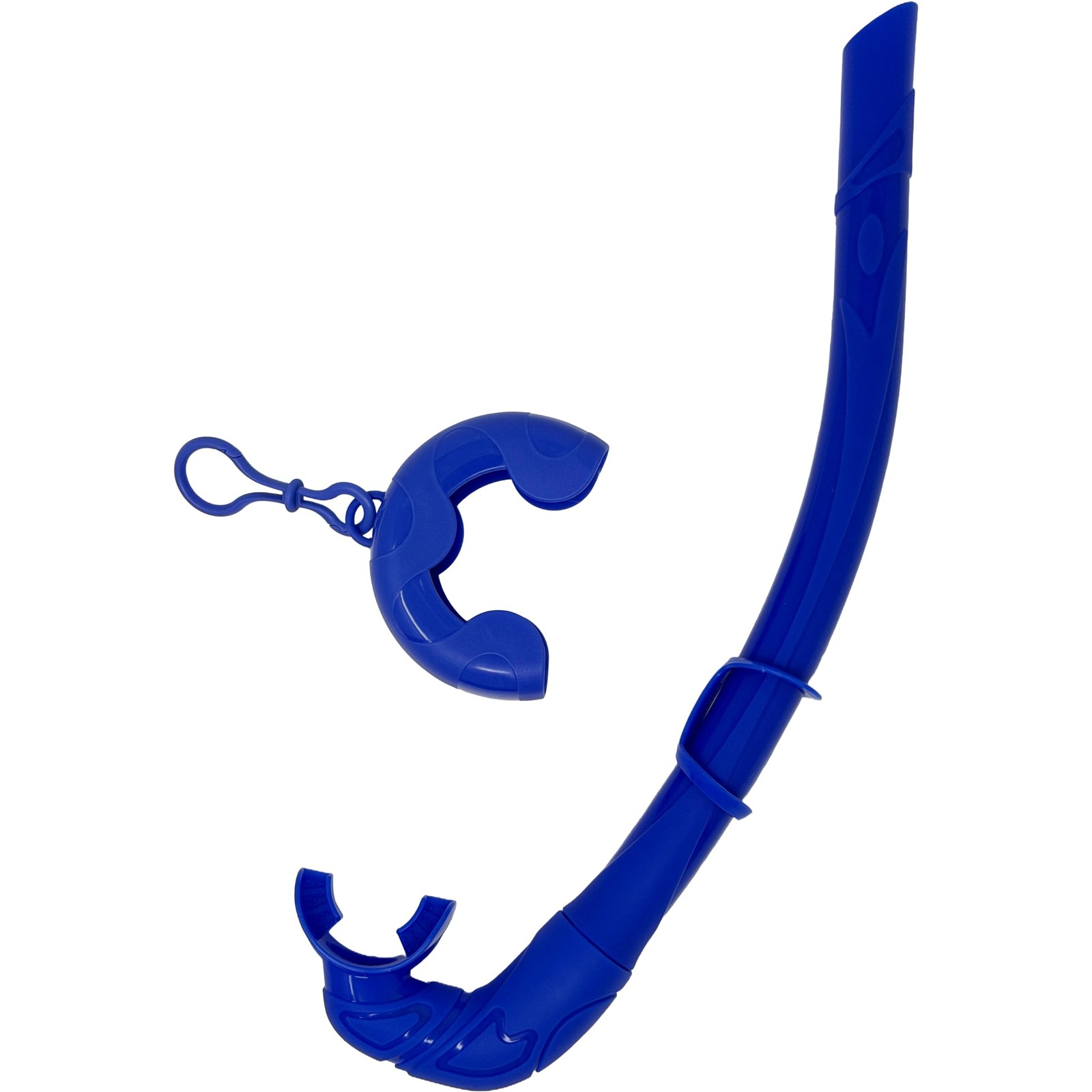 Scuba Choice Silicone Roll-up Nautilus Snorkel with Storage Container, Blue