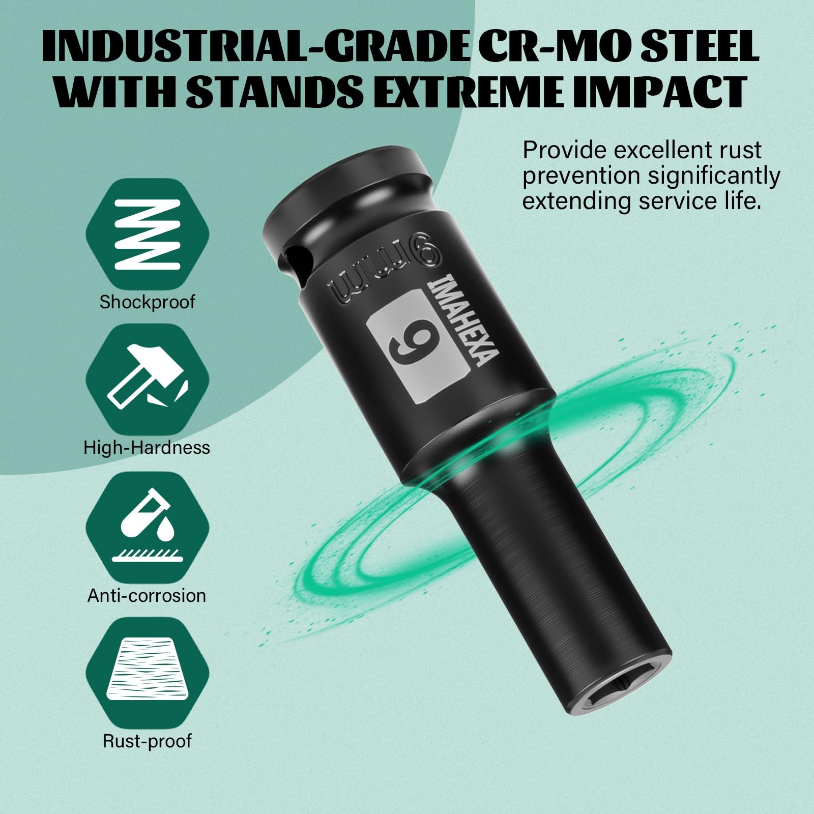 imahexa 9mm 1/2'' Deep Impact Socket