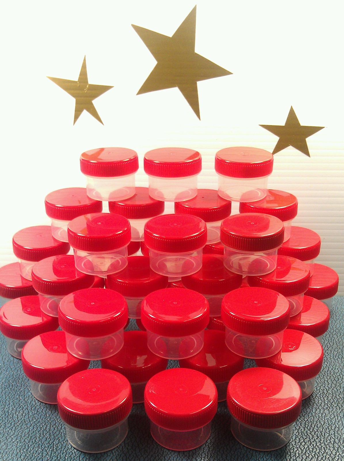 20 Plastic Jars DIY Hummingbird Feeder Part RED Caps Container Decojars 3803 USA
