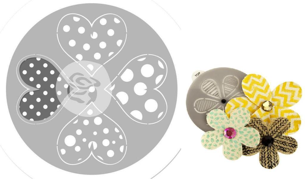 Prima PINWHEEL STENCIL 5" Heart Customizable Patterns pin wheel 575960