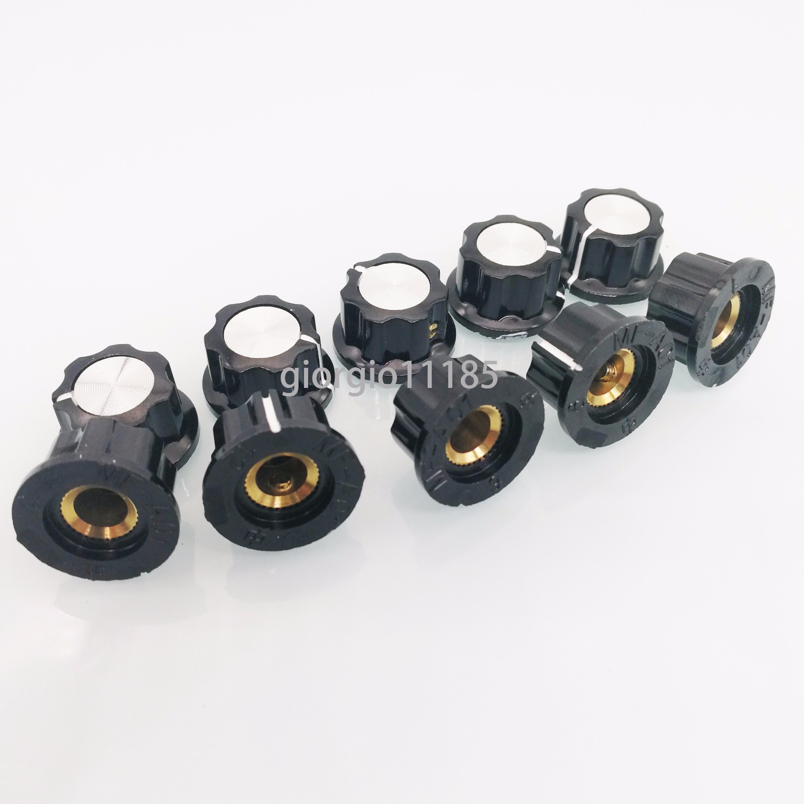 10pcs plastic control round screw type pot potentiometer Knob MF-A01
