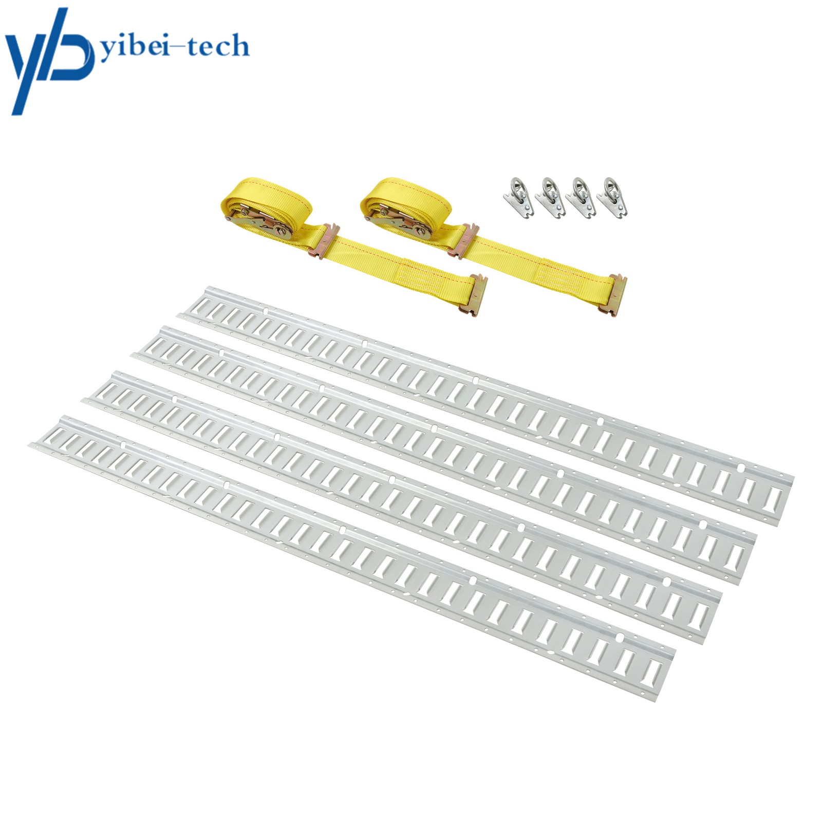 For E Track Tie-Down Rail Kit Trucks Vans Garages Trailer Tie Down System 12PCS