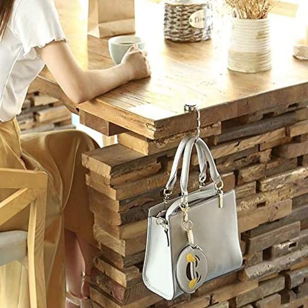 Milaloko Purse Hook Foldable - Folding Handbag Table Hanger-Bag Multicolor