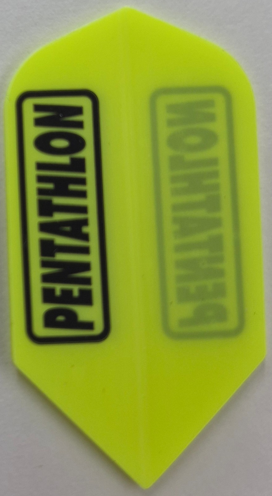 NEON YELLOW Slim PENTATHLON Dart Flights: 3 per set