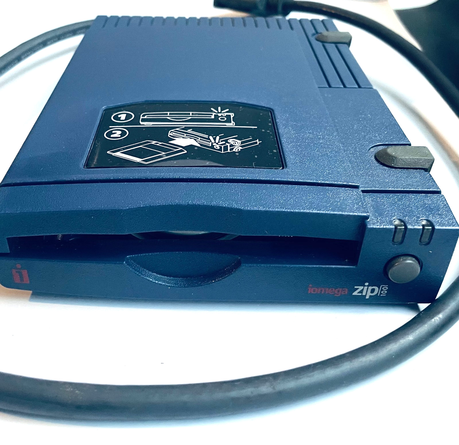 Iomega Zip Z100P2 External PC Zip Drive - Blue 1990's