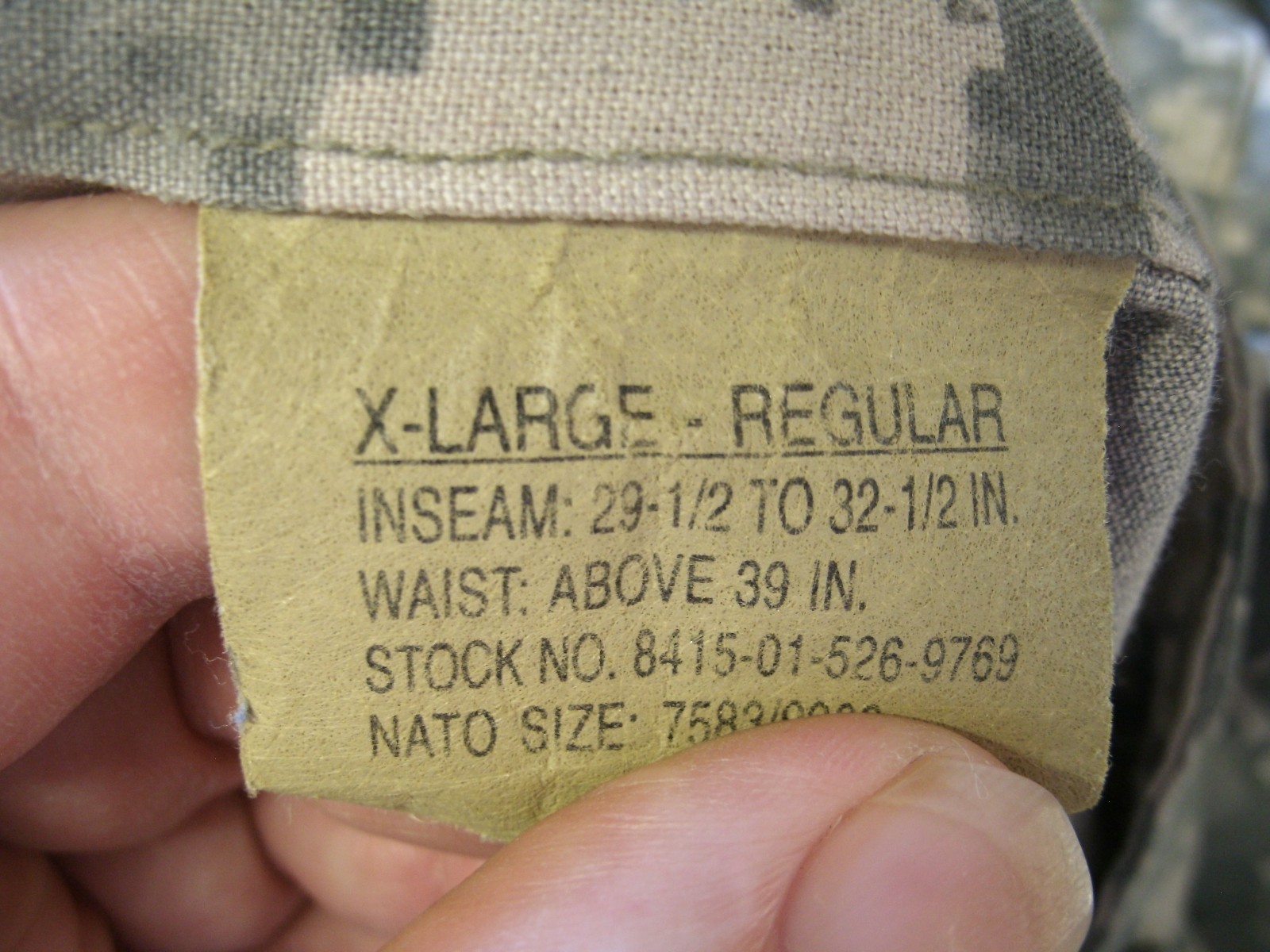 US ARMY ACU FR AIRCREW COMBAT TROUSERS X LARGE REGULAR