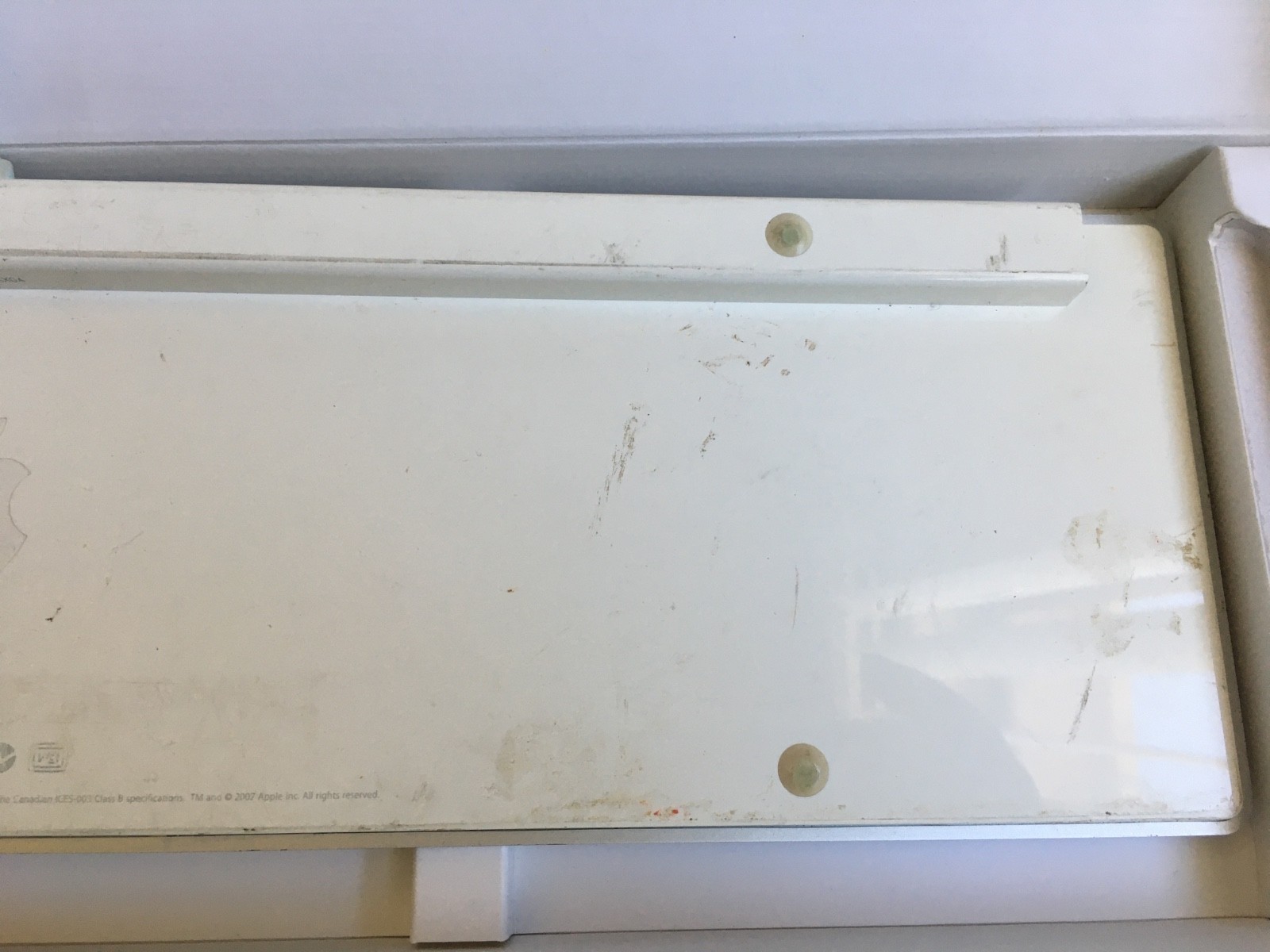 Apple White Aluminum USB Wired Keyboard A1243 / used / tested