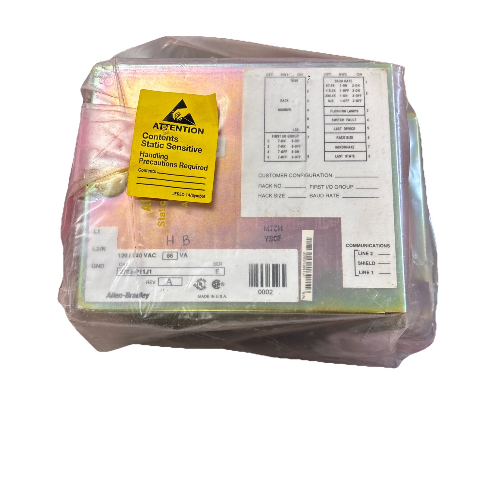 Allen-Bradley 2705-P11J1 Redi Panel Ser. E