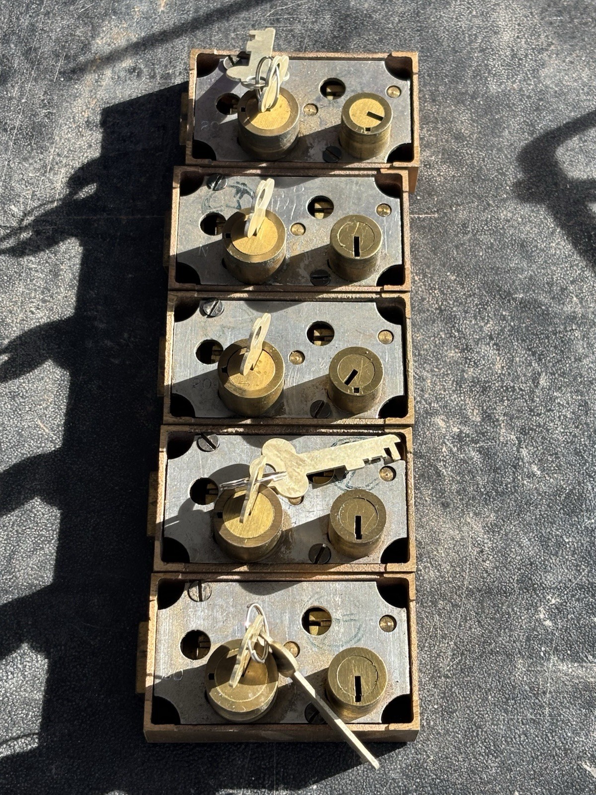 5 Diebold 600 Safe Deposit Locks - Bank Vault