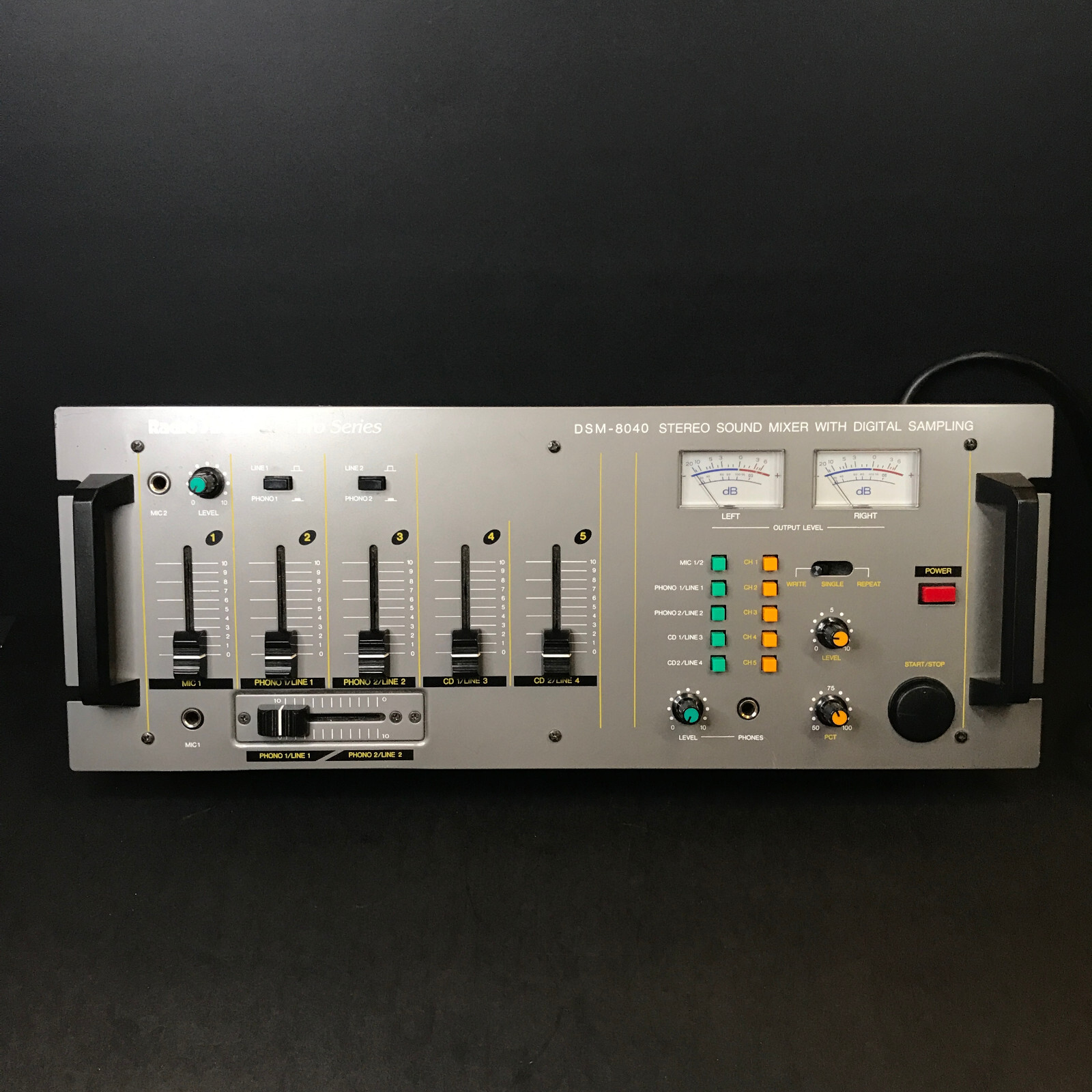 VTG Radio Shack DSM-8040 Stereo Sound DJ Mixer Digital Sampling Tested Working