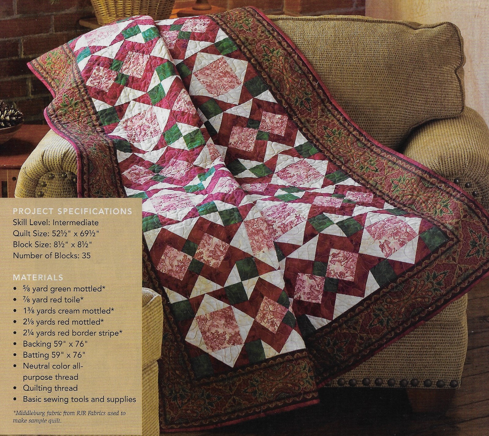 Middleburg Quilt quilting pattern instructions