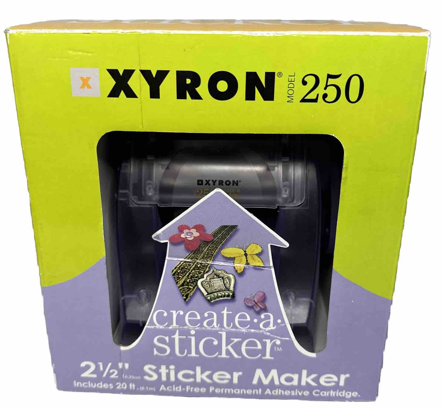 Xyron 250 Create A Sticker 2 1/2 in Sticker Maker Scrapbooking Card Making Craft