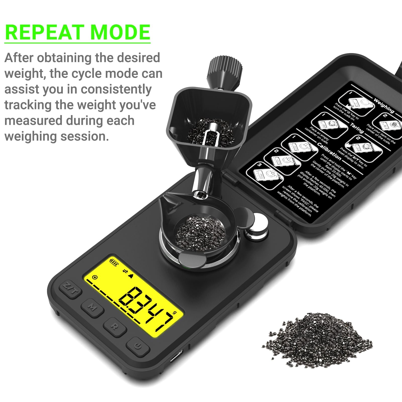 MAXUS Reloading Scale 50g/01g with Powder Trickler and 3 Backlight Modes