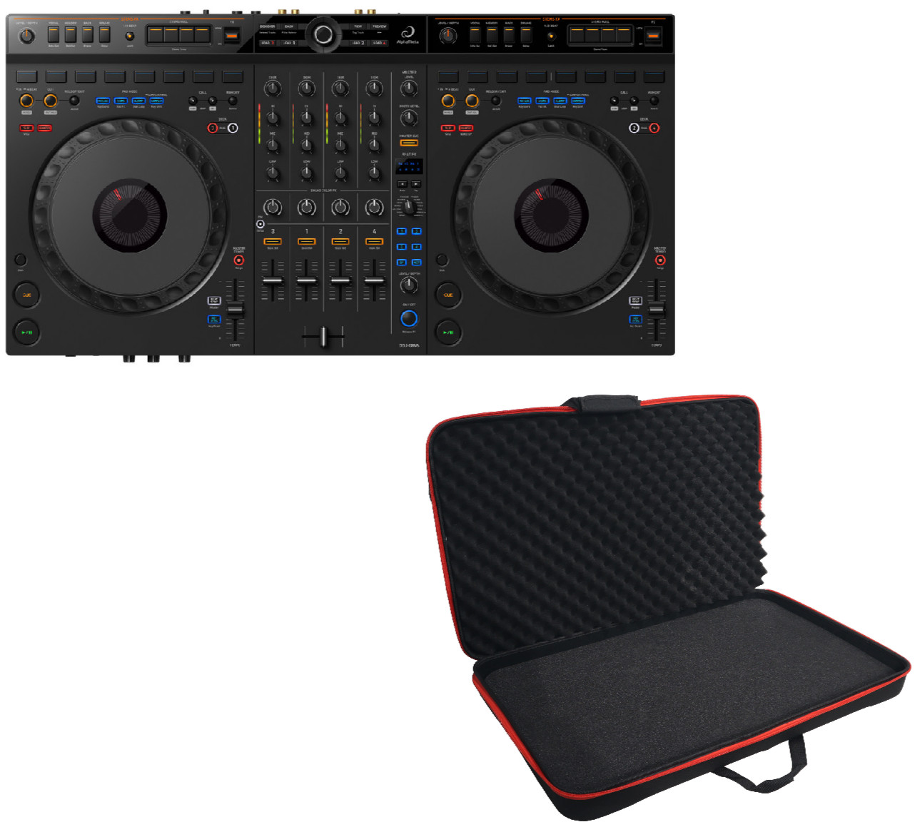 AlphaTheta DDJ-GRV6 DJ controller W/ Groove Circuit & 4-ch + XB-DJCL Soft Case