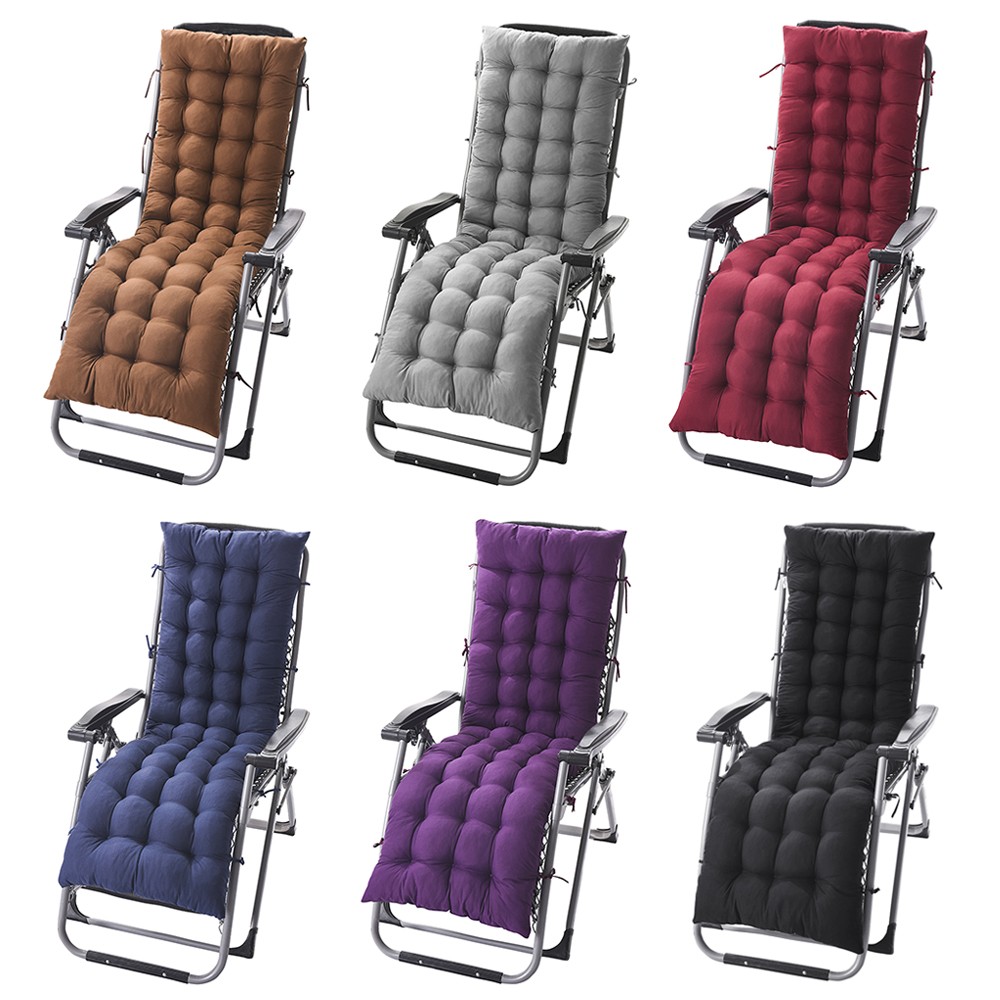 Zero Gravity Recliner Chair Cushion Pad Tufted Chaise Lounge Seat Cushion w/ Tie