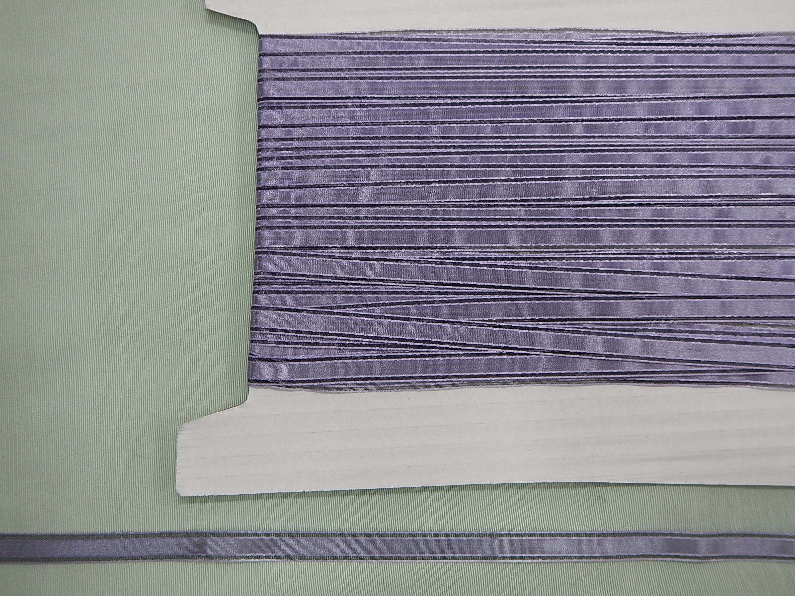 Ribbon  Silk Look Lavender/GreyRed 10mm x 23mts