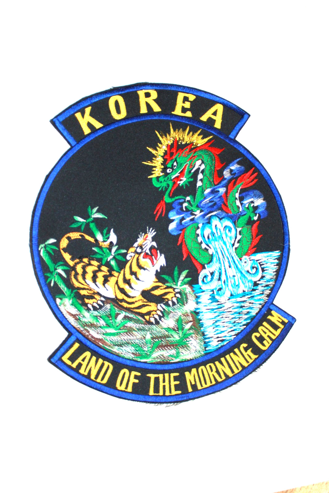 LARGE PATCH KOREA LAND OF THE MORNING CALM DRAGON AND TIGER  FOR BIKERS JACKET