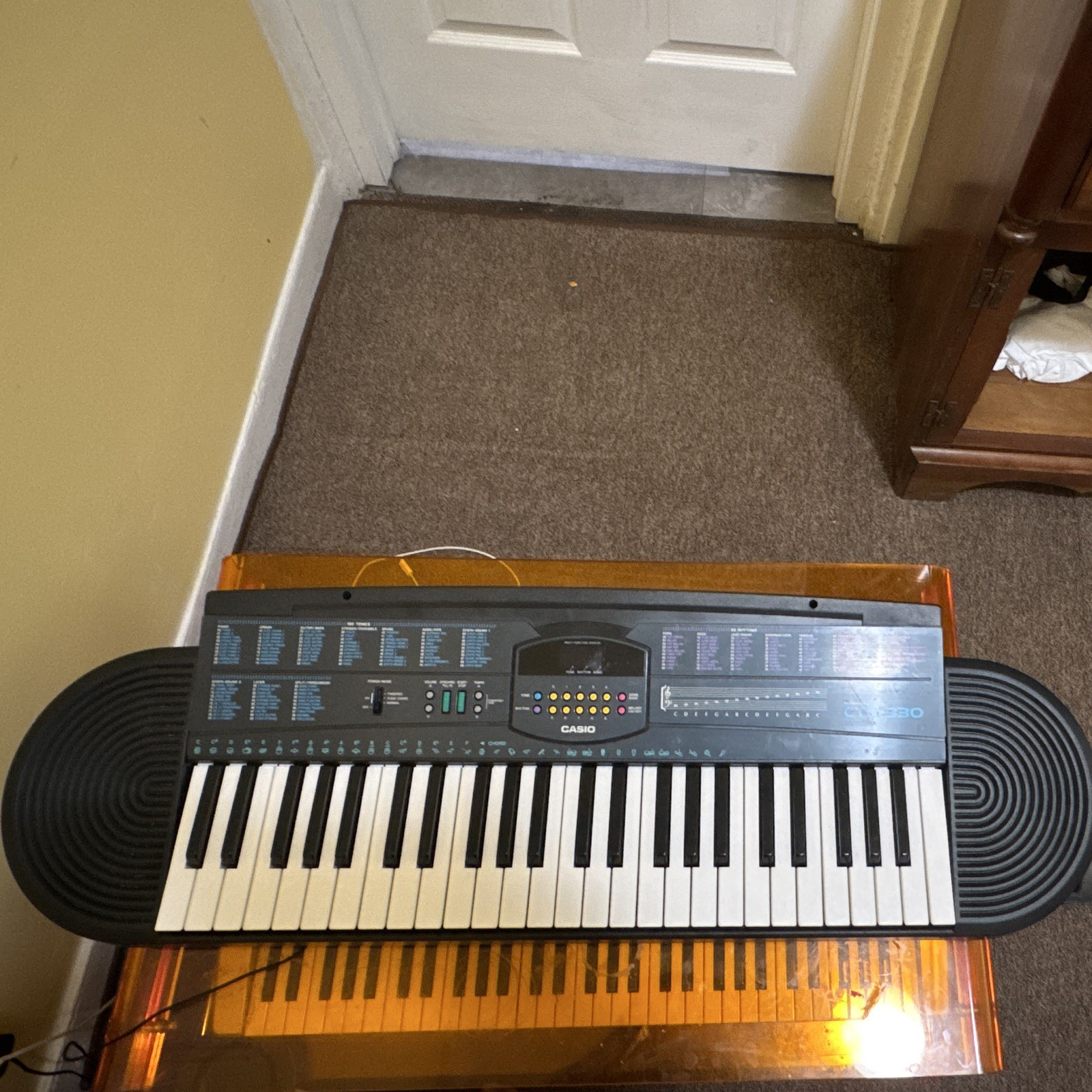Casio CTK-330 61-Key Electronic Keyboard w/ Song Bank, Black Synth Action