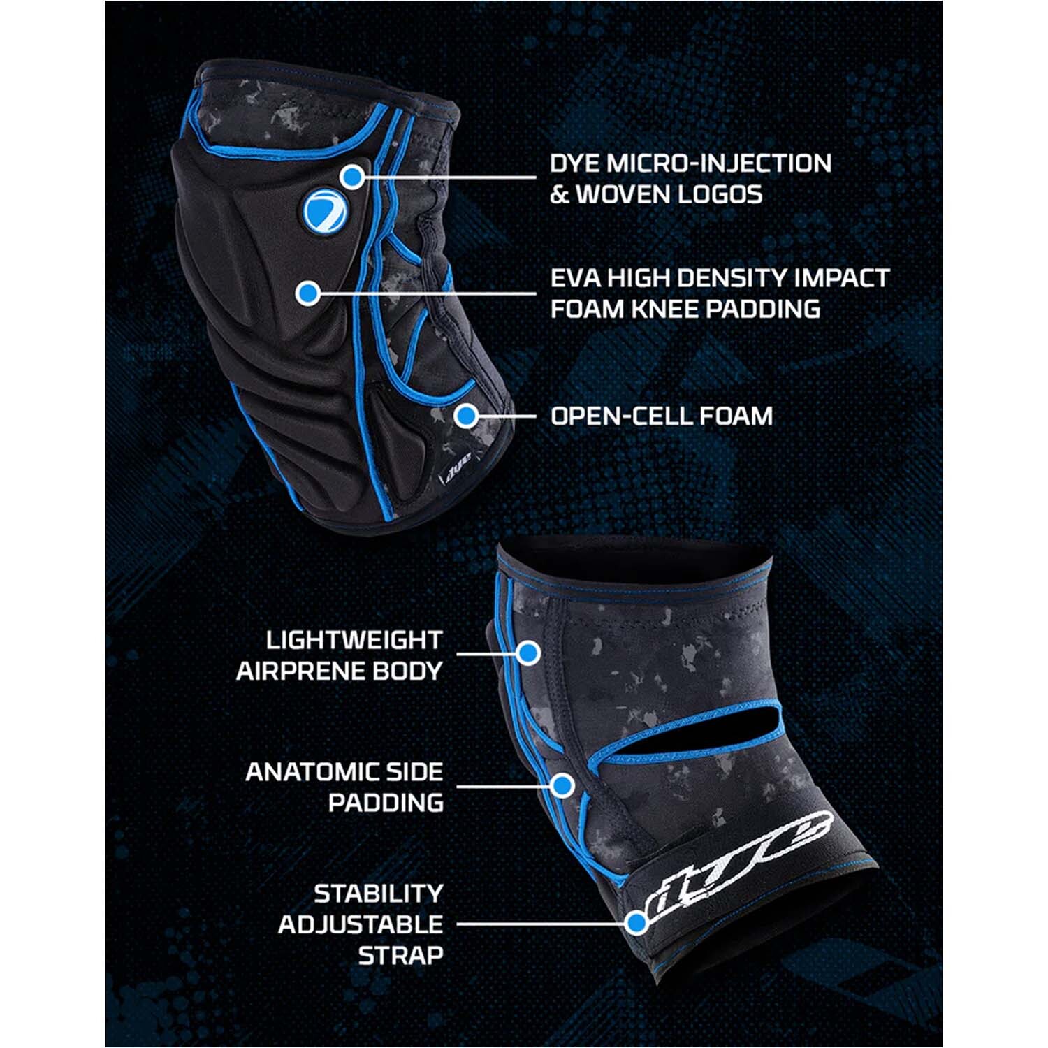 Dye Performance Knee Pads - Dyecam Cyan - X-Large