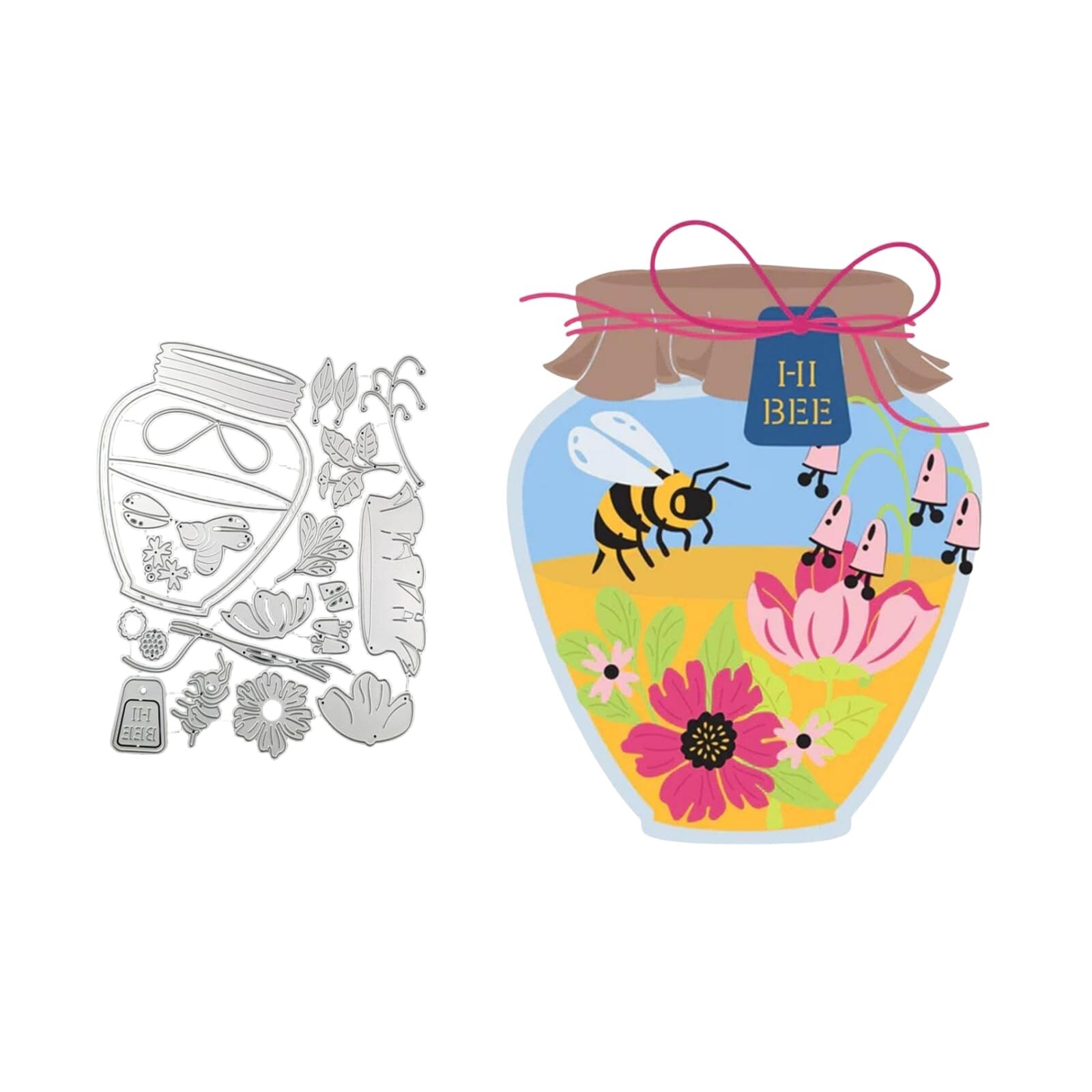 Honey Jar Metal Cutting Die for Scrapbooking, Die Cuts for Card Making, Metal...
