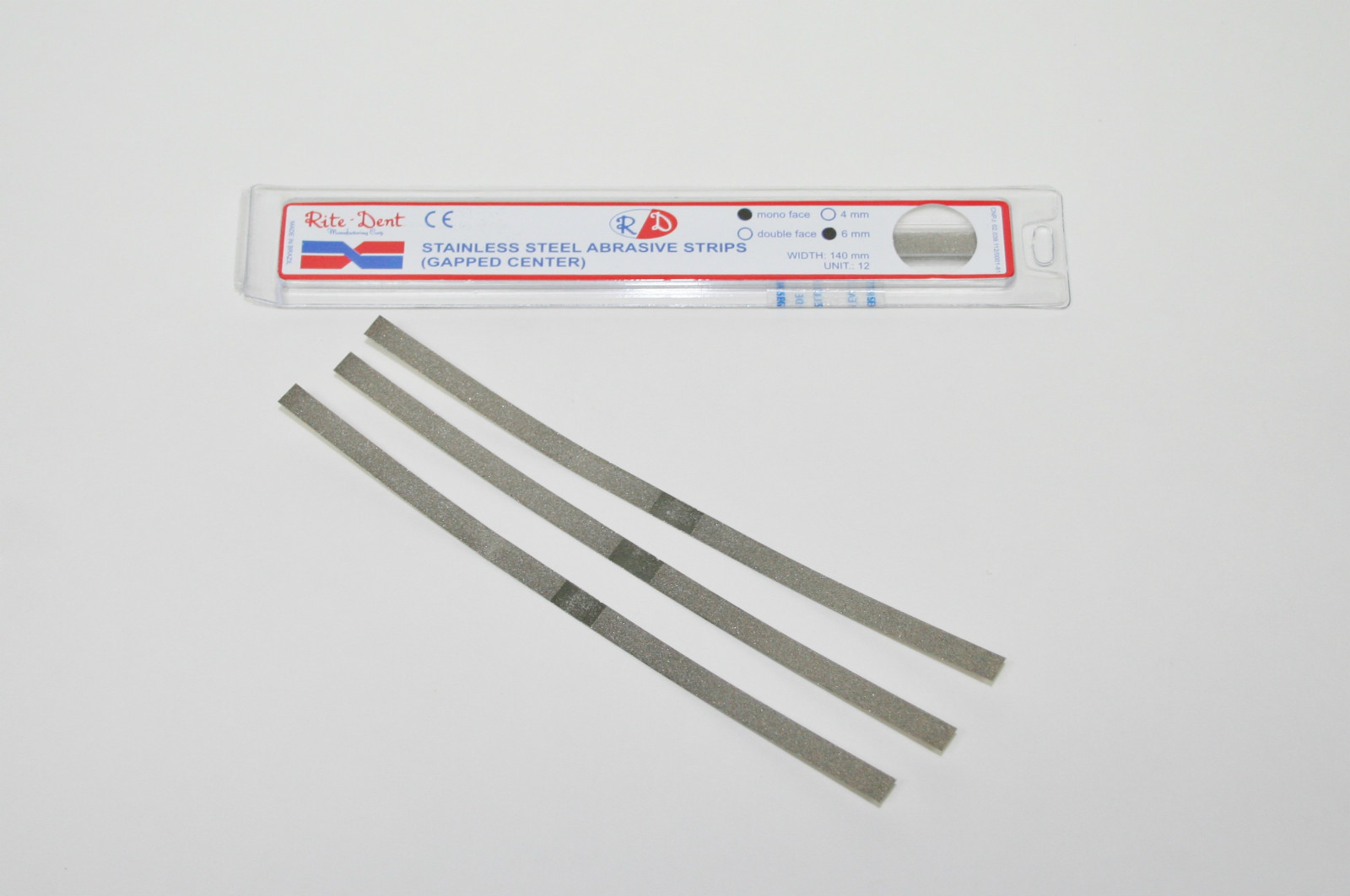 3 x Dental Ortho Stainless Metal Polishing Strips Single Sided 6mm 12 strips/Box