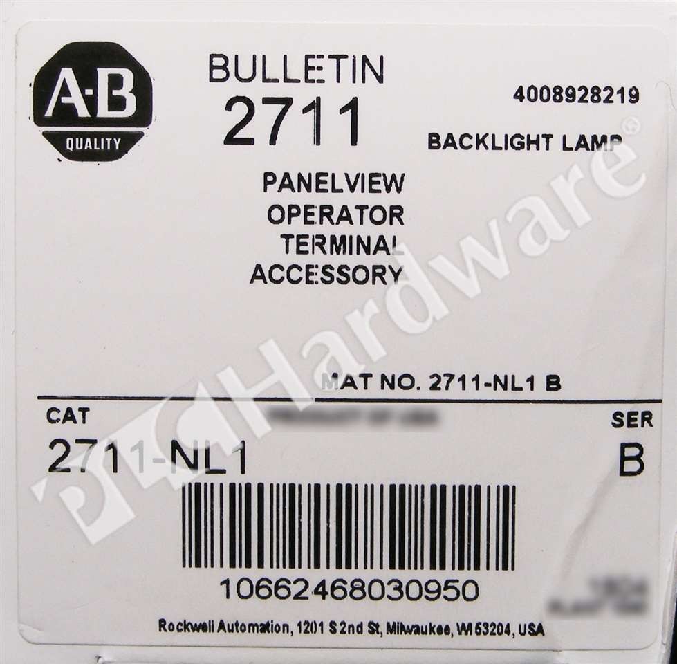 Open Pre-owned Allen Bradley 2711-NL1 /B PanelView Replacement Backlight Lamp