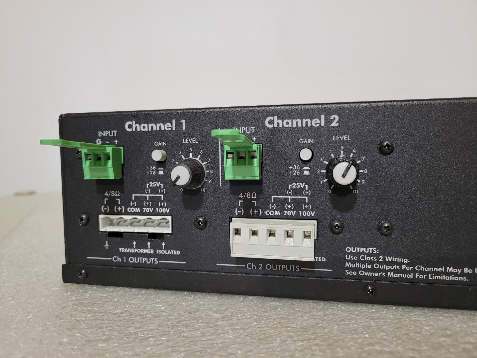 Ashly TRA-2075 2 channel amplifier Tested 75 Watts per Channel