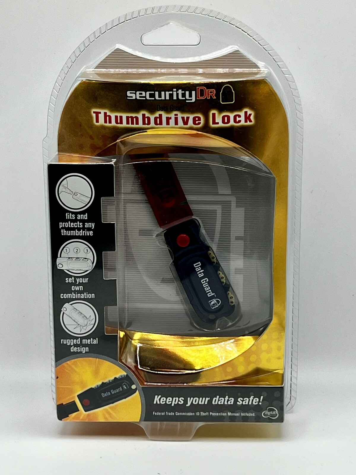 Data Guard USB Flash Drive Lock Security Doctor Combination Lock 9010600 New