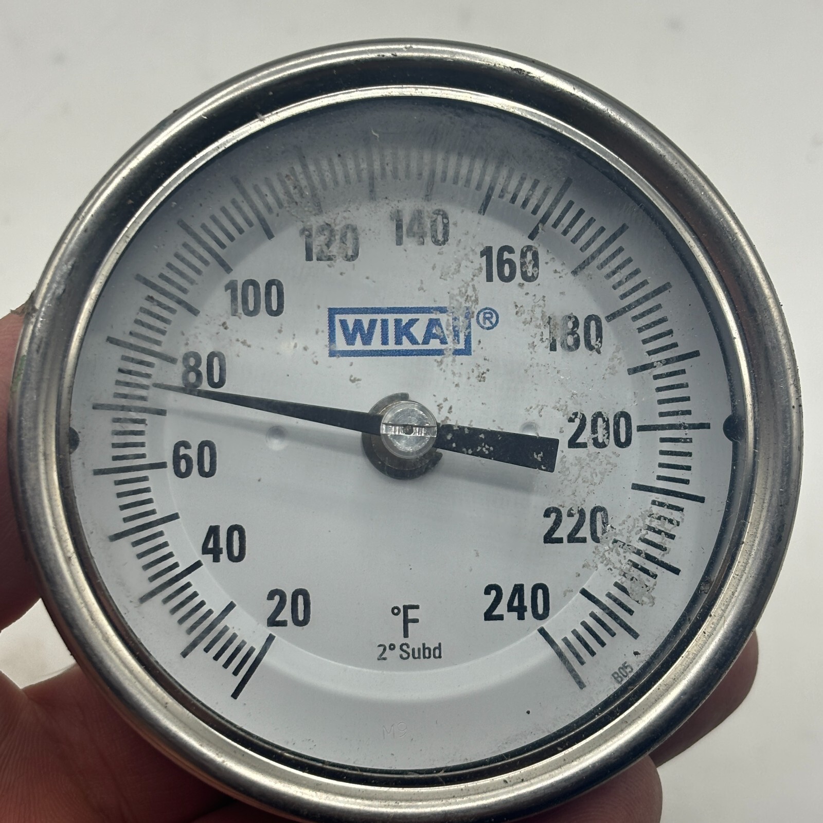 WIKA Bimetal Thermometer 20-240°F 6" Stem with Reset - 2 Deg **FREE SHIPPING**🔔