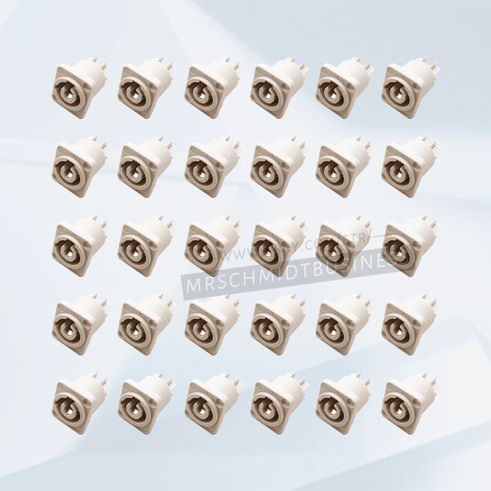 30pcs Gray Output PowerCon Chassis Panel Mount Connector For Neutrik NAC3MPB-1