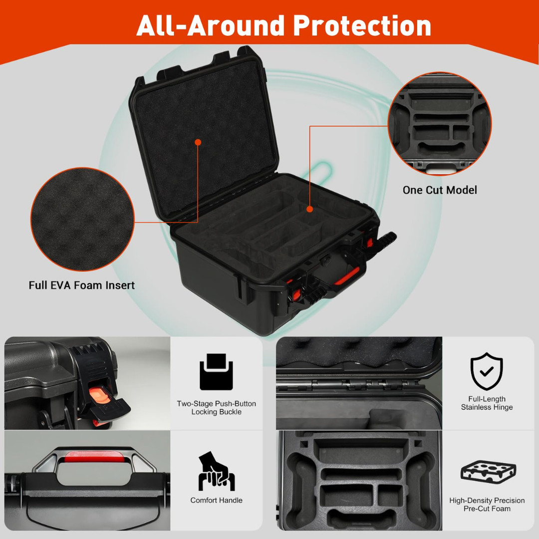 Switch 2 Travel Case Hard Shell Waterproof Storage for Console Dock Games