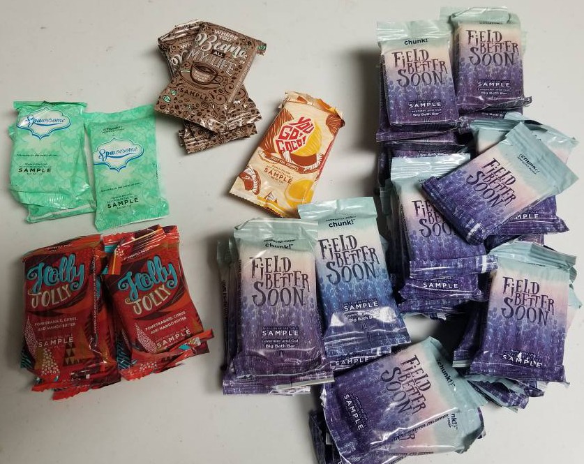 Perfectly Posh CHUNK Bath Soap Samples - Nostalgic Bride's maids Gifts