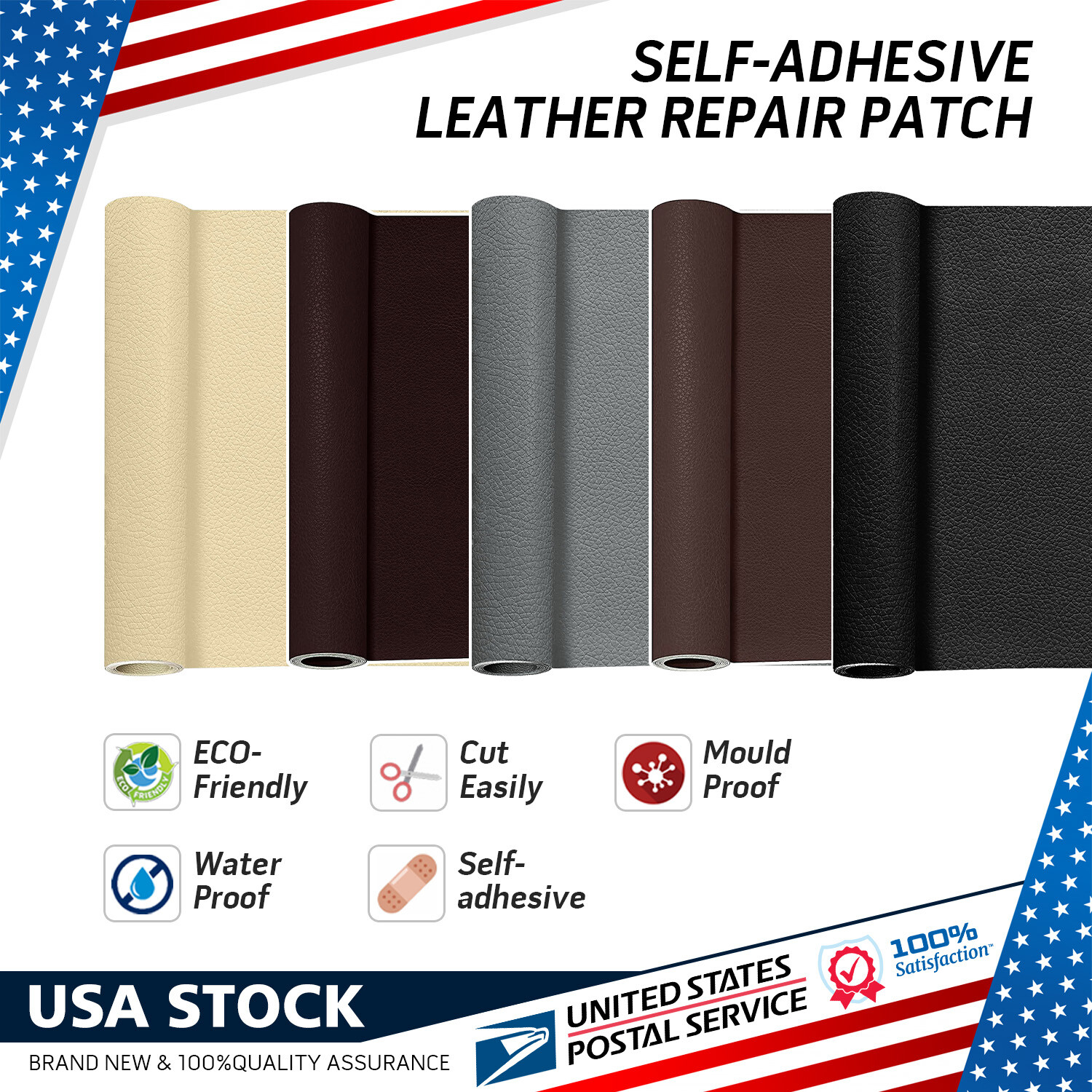 Leather Repair Tape Self-Adhesive Patch For Car Seat Furniture Sofa Upholstery