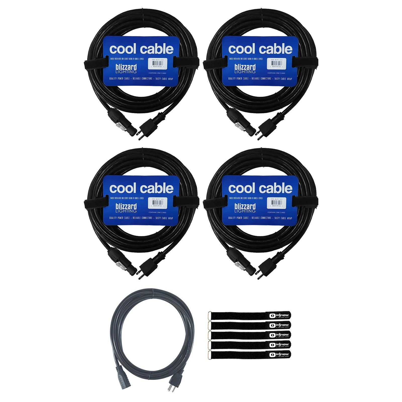 Blizzard Lighting PCT-MAIN-1450 50FT Cable 4-Pack with Extension Cord