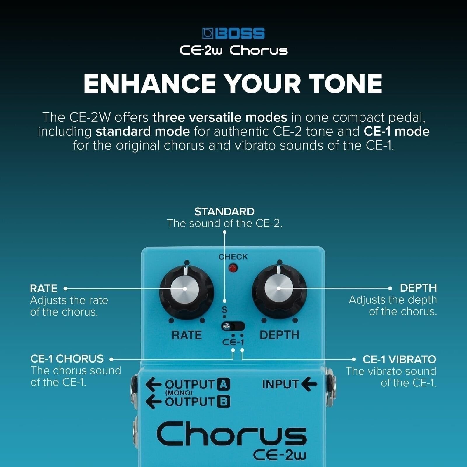 Boss CE-2W Waza Craft Chorus Pedal