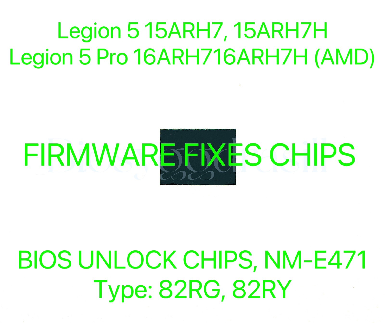 Legion 5 15ARH7, 15ARH7H, 5 Pro 16ARH7, 16ARH7H, NO PW BIOS CHIP 82RG, 82RY -AMD