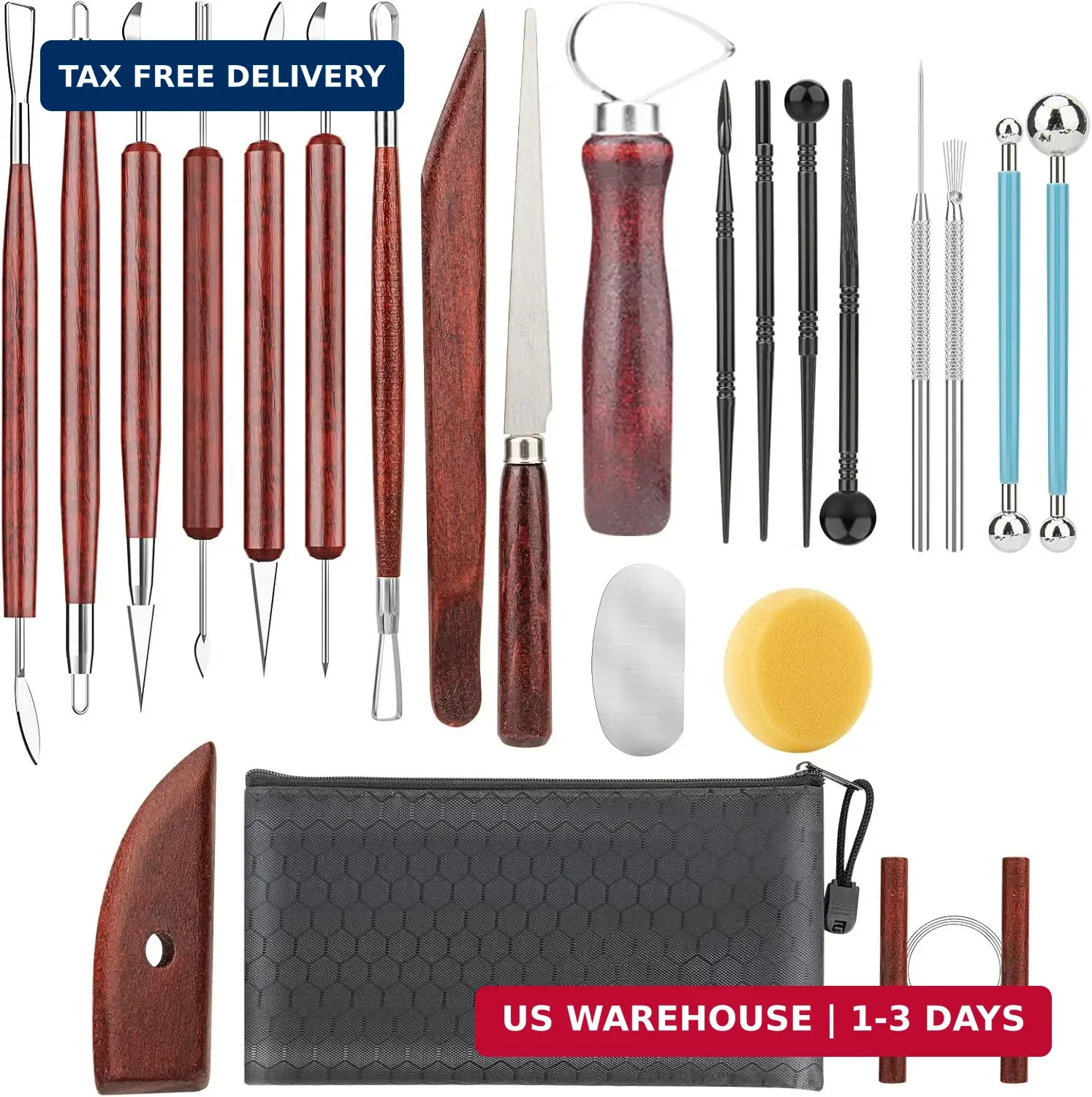 23PCS Clay Tools Sculpting, Ceramic & Pottery Modeling Tool, Ceramics Tools Set,