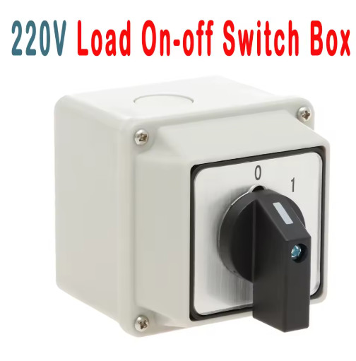 220V Universal Rotary ON/OFF Switch 2 Position Waterproof Flame Retardant Box