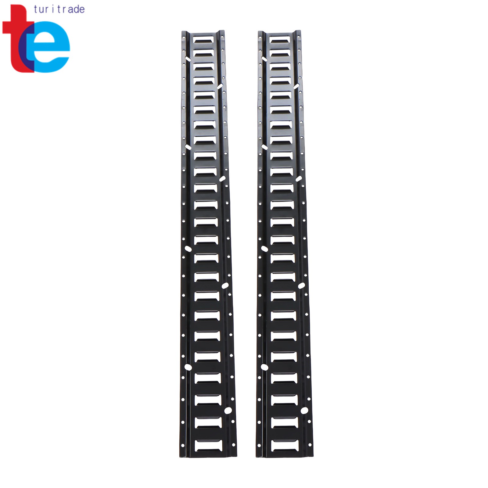 2 Pack 4' E Tie Down Rail Kit For Cargo Trailers Power Coated E-Tracks