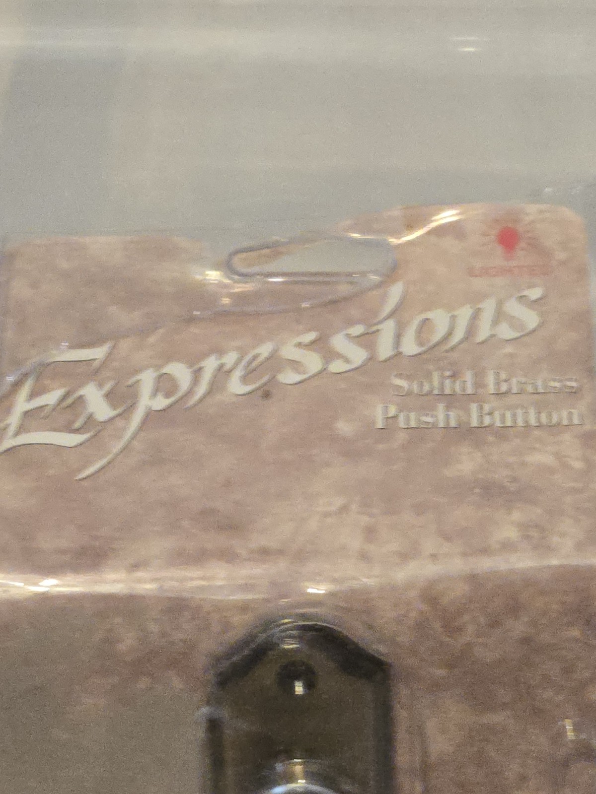 Expressions Solid Brass Push Button Doorbell, Used, Untested