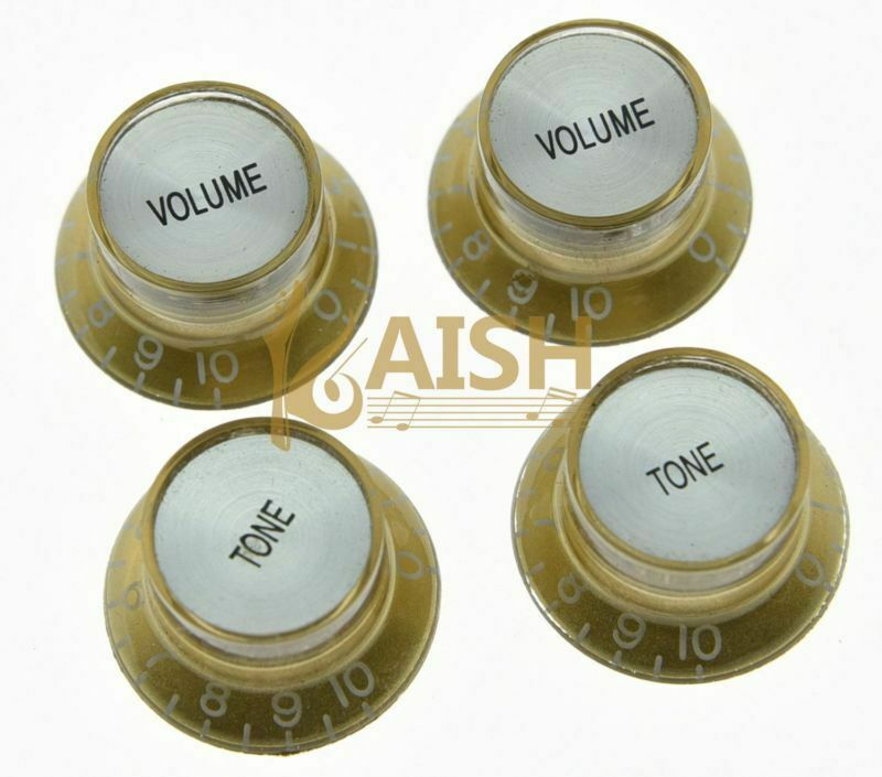 4pcs LP Guitar Reflector Knobs Gold/Silver Top Hat for Epiphone Les Paul SG