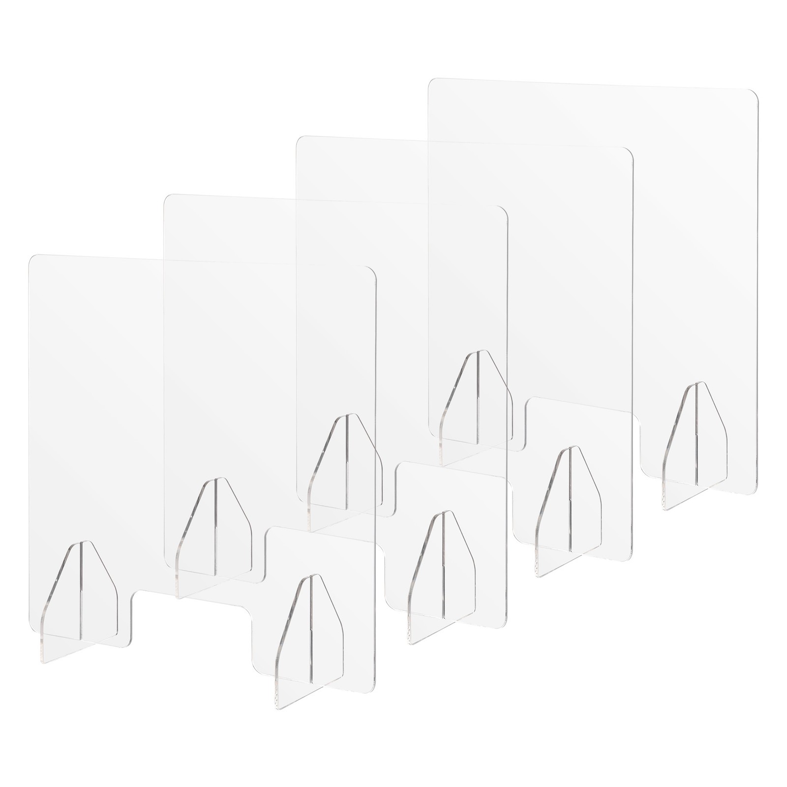 4 Pack 24"x24" Acrylic Sneeze Guard Board Desk Barrier Divider Shield Counter