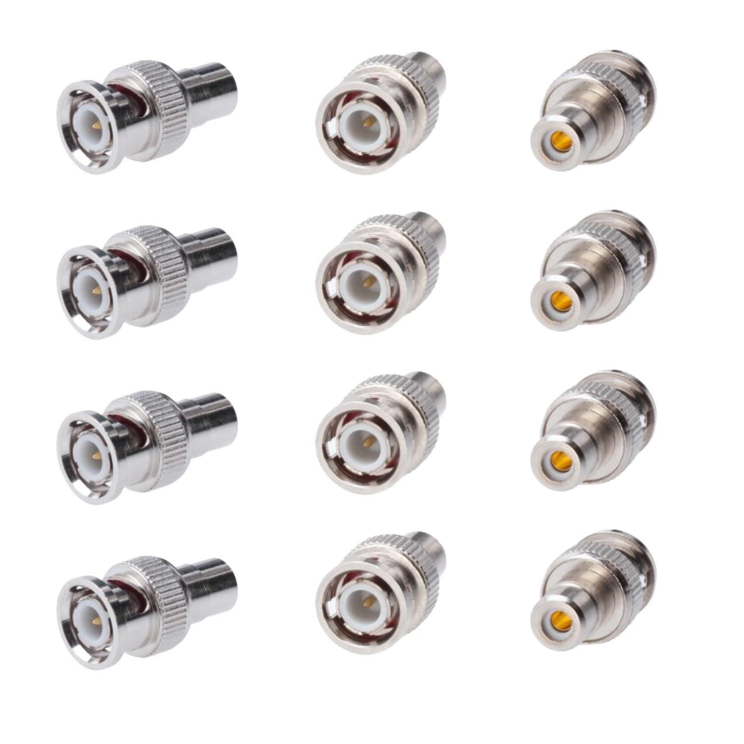 Cctv4Less BNC Male to RCA Female Adapter – Straight Connector for 10, Nickel