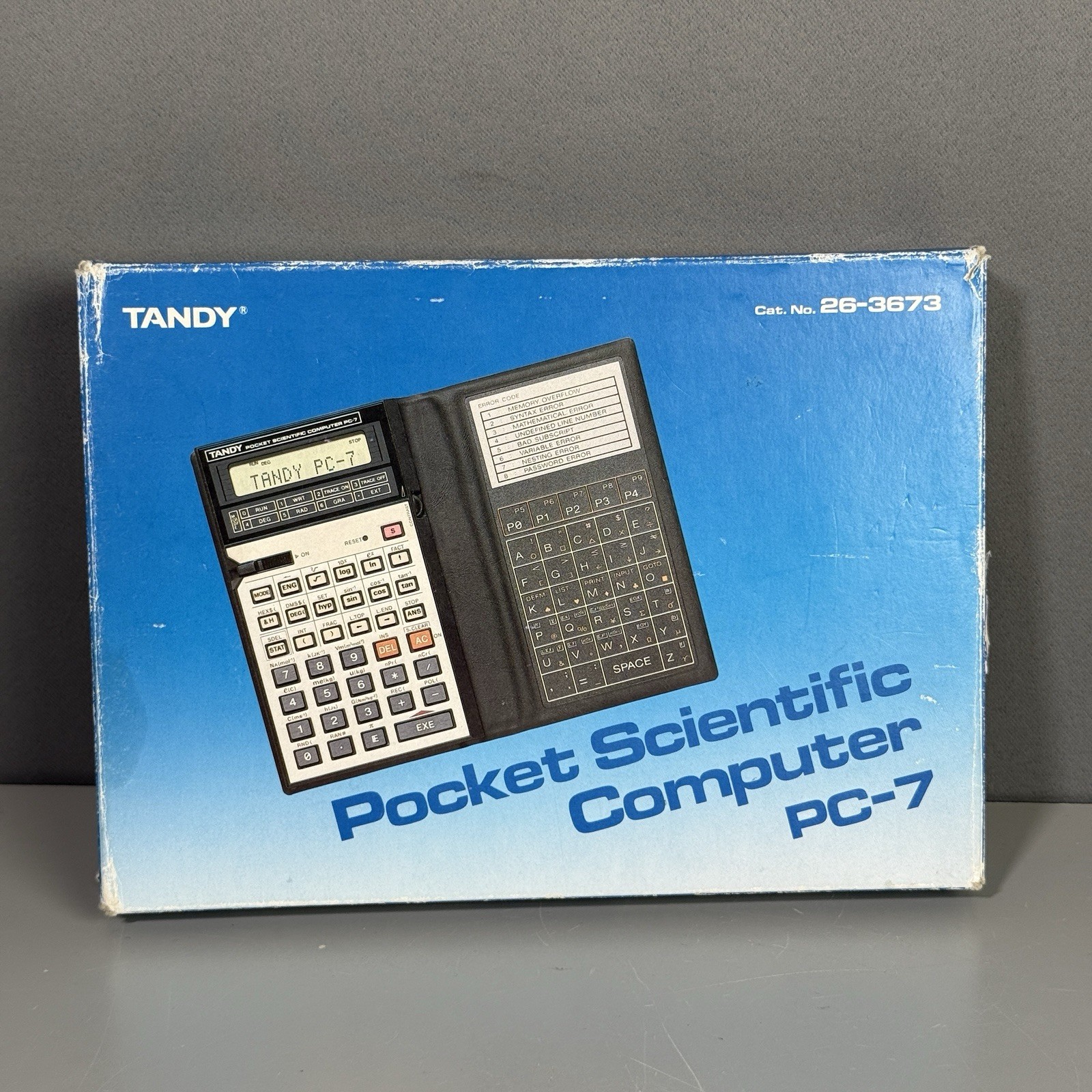 Tandy PC-7 Pocket Scientific Computer Programmable Vintage w Box Manual