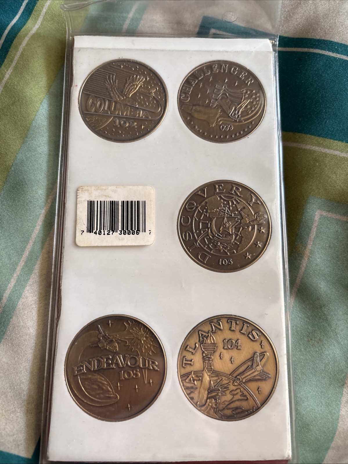 Space Shuttle Coins Reály Nice Collection of 5 Different Coins Never Took Out