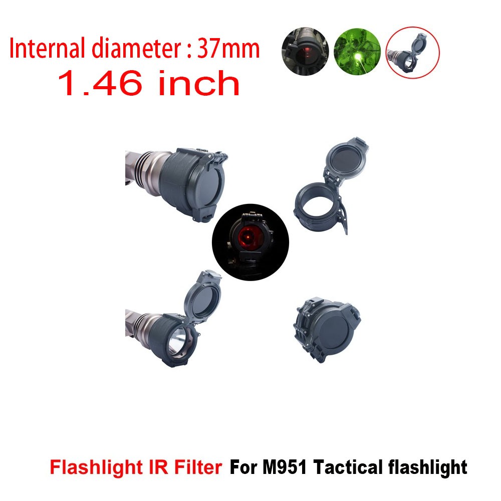 M951 Flashlight IR Filter Tactical Infrared Filter 37mm Protective LED Cover