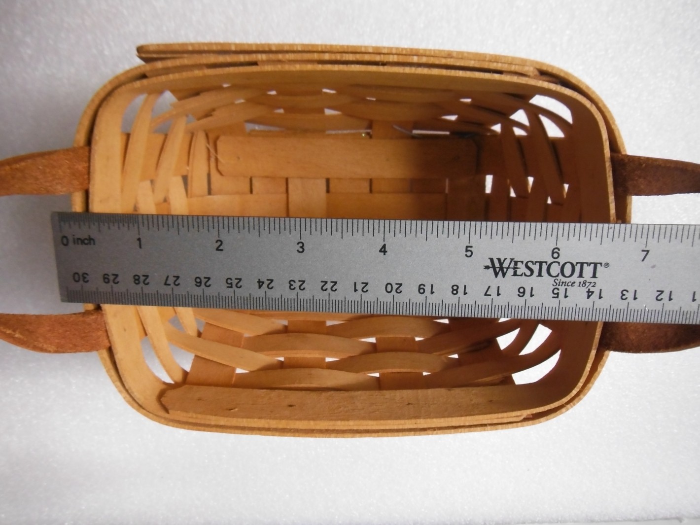 LONGABERGER small Basket leather handles 1999