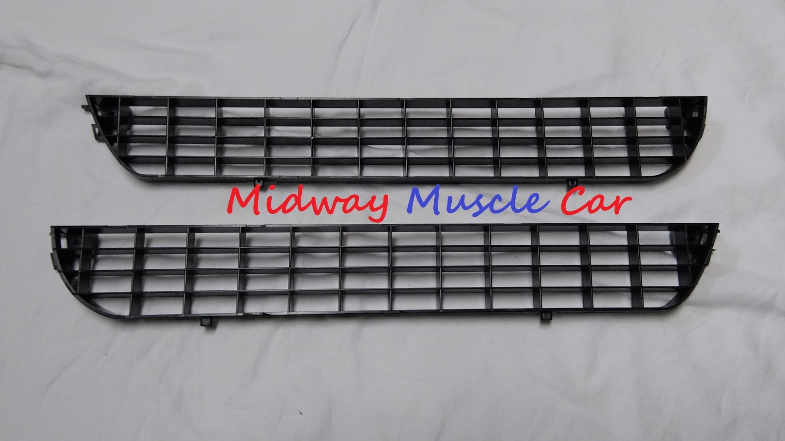 NEW plastic front lower valance panel molding grills (pr) 1969 69 Pontiac GTO